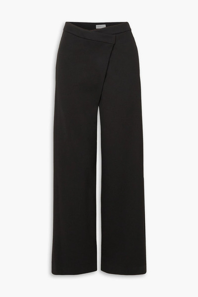  Rosetta Getty - Wrap-effect Jersey Wide-leg Pants - Black - Xs 