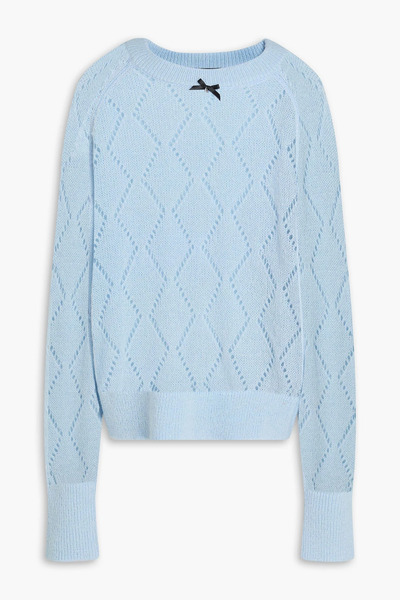  Rotate Birger Christensen - Pointelle-knit Sweater - Blue - De 38 