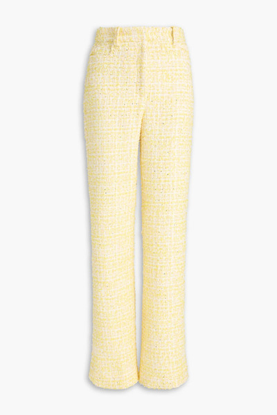  Rotate Birger Christensen - Sequin-embellished Tweed Flared Pants - Yellow - De 34 