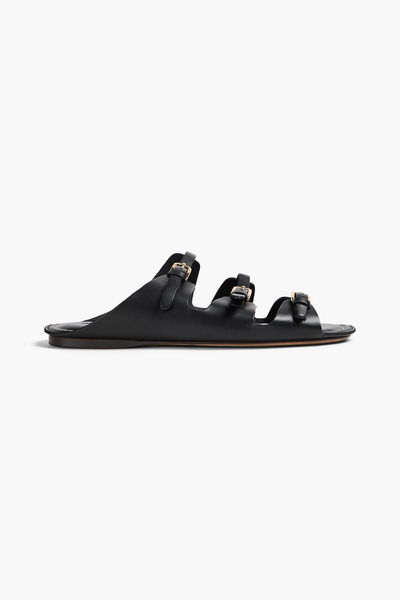  Sandro - Buckled Leather Sandals - Black - Eu 36 