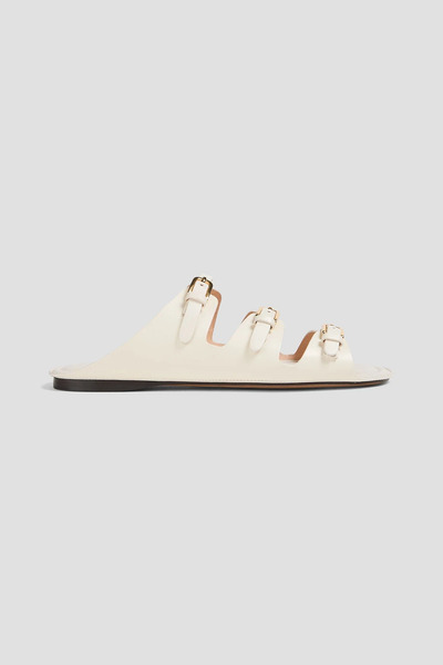  Sandro - Buckled Leather Sandals - White - Eu 36 
