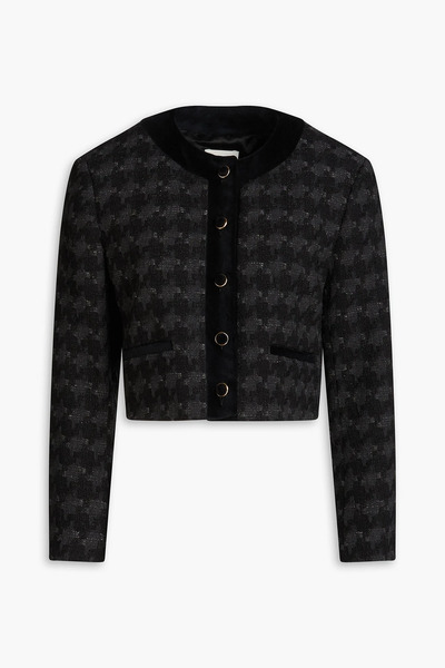  Sandro - Cropped Cotton-blend Bouclé-tweed Jacket - Black - Fr 42 