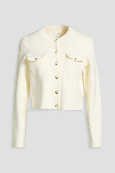 Sandro - Ribbed-knit Cardigan - White - 3 