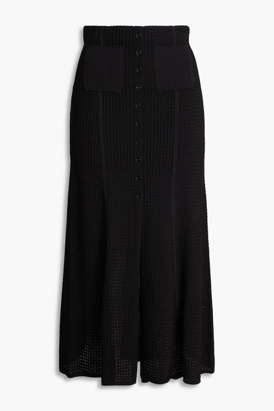  Sandro - Textured-knit Midi Skirt - Black - Fr 34 