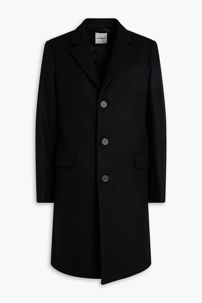  Sandro - Wool-blend Felt Coat - Black - Xs 