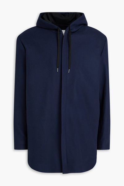  Sandro - Wool-blend Felt Hooded Coat - Blue - M 