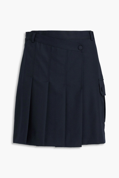  Sandro - Wrap-effect Twill Mini Skirt - Blue - Fr 34 