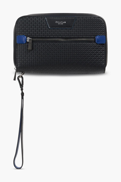  Serapian - Textured Pouch - Blue - Onesize 