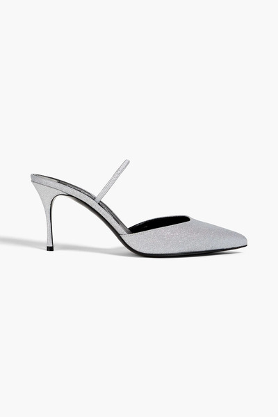  Sergio Rossi - Glittered Woven Mules - Metallic - Eu 35 