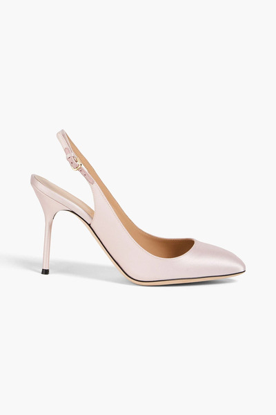  Sergio Rossi - Satin Slingback Pumps - Pink - Eu 35.5 