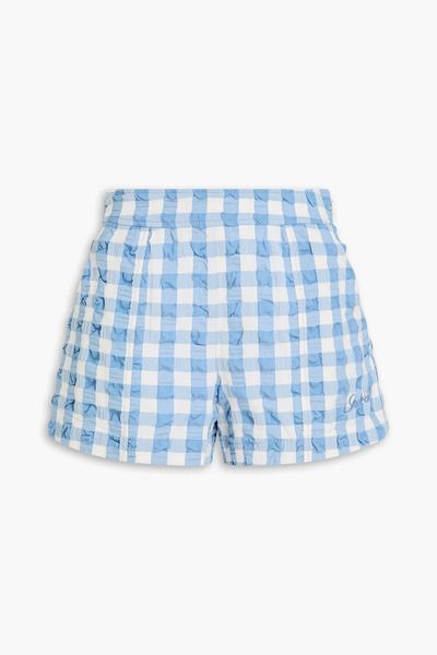  Simkhai - Dax Gingham Seersucker Shorts - Blue - Xs 