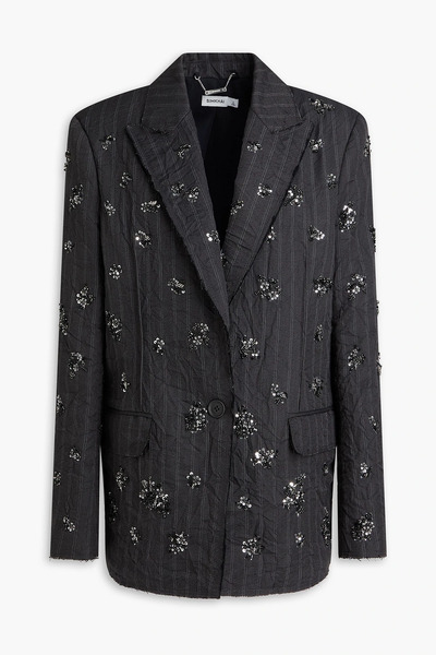  Simkhai - Embellished Herringbone Tweed Blazer - Gray - Us 4 