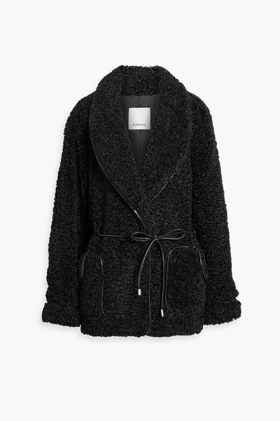  Simkhai - Kimia Belted Teddy Fleece Jacket - Black - L 