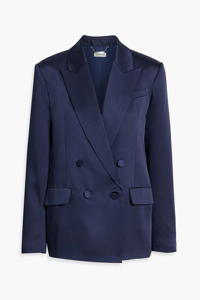  Simkhai - Norah Double-breasted Satin Blazer - Blue - Us 4 