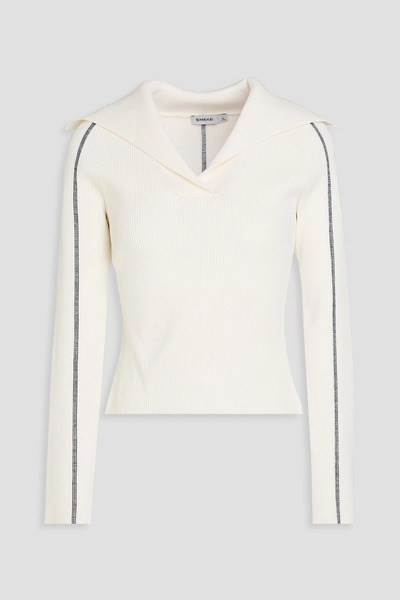  Simkhai - Ribbed-knit Polo Sweater - White - S 