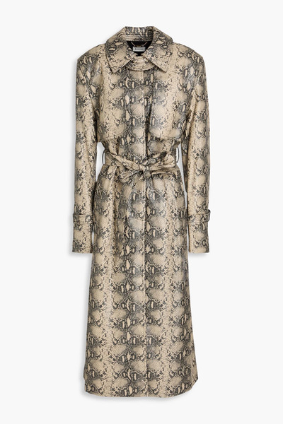  Simkhai - Snake-effect Trench Coat - Neutral - S 