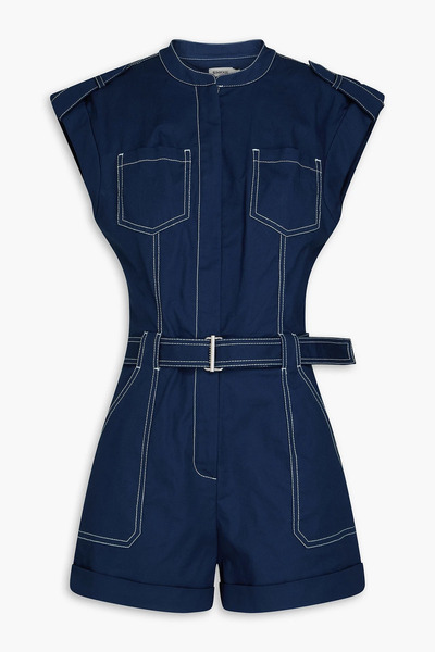  Simkhai - Tinka Belted Stretch-cotton Playsuit - Blue - Us 0 