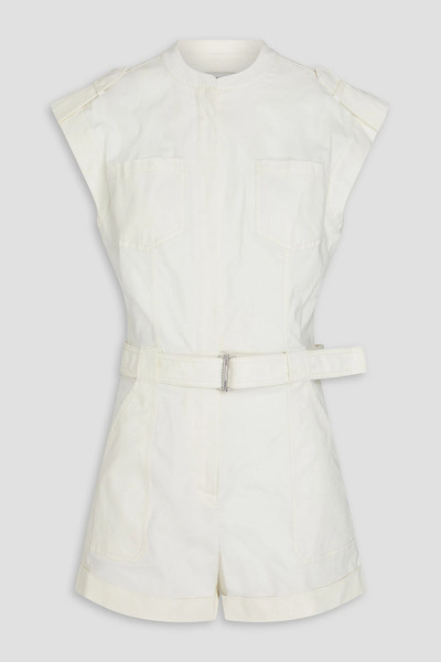  Simkhai - Tinka Belted Stretch-cotton Playsuit - White - Us 0 