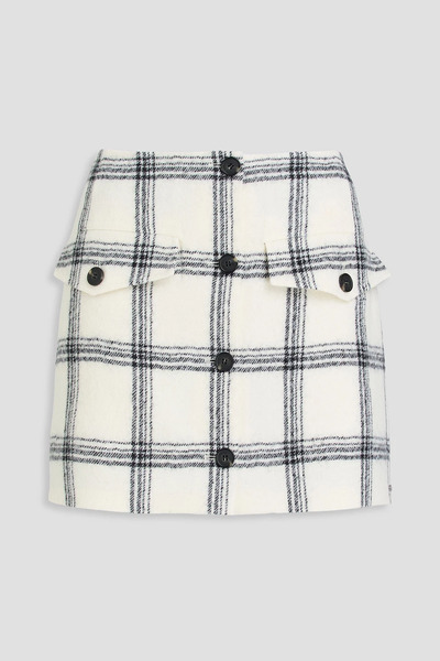  Sportmax - Checked Wool Mini Skirt - White - It 46 