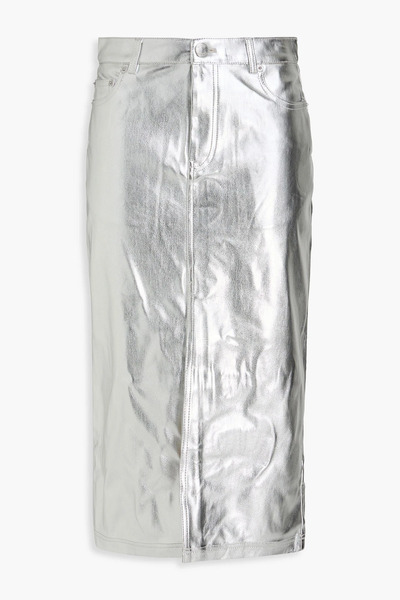  Staud - Oaklyn Metallic Midi Skirt - Metallic - Us 0 
