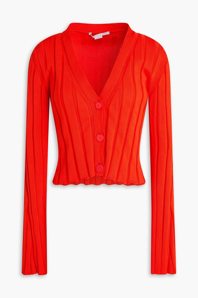  Stella Mccartney - Ribbed Cotton Cardigan - Red - It 34 