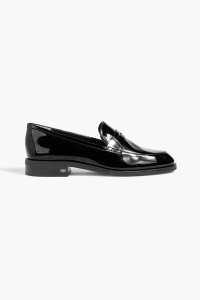  Stuart Weitzman - Emi Patent-leather Loafers - Black - Us 8 