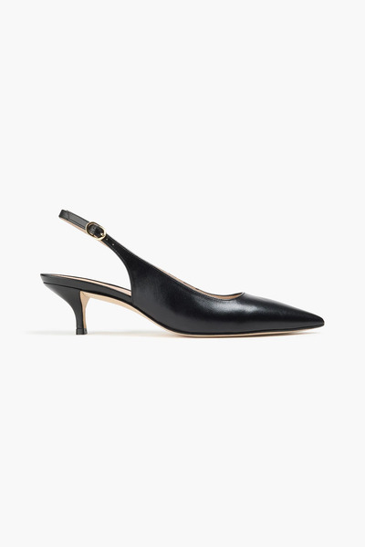  Stuart Weitzman - Leigh 50 Leather Slingback Pumps - Black - Us 5.5 