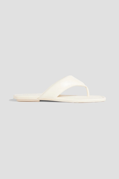  Stuart Weitzman - Maui Padded Leather Flip Flops - White - Us 7 