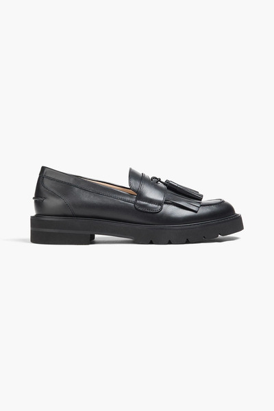  Stuart Weitzman - Mila Tasseled Leather Loafers - Black - Us 8 