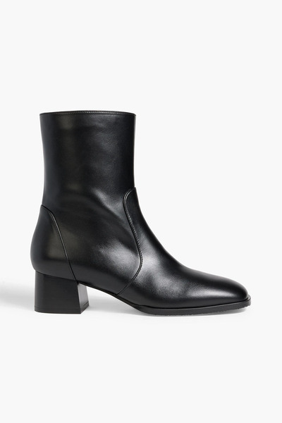  Stuart Weitzman - Nola Leather Ankle Boots - Black - Us 7 
