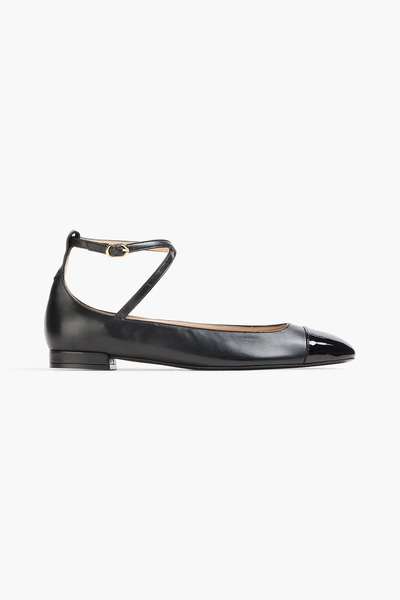  Stuart Weitzman - Smooth And Patent-leather Ballet Flats - Black - Us 6 