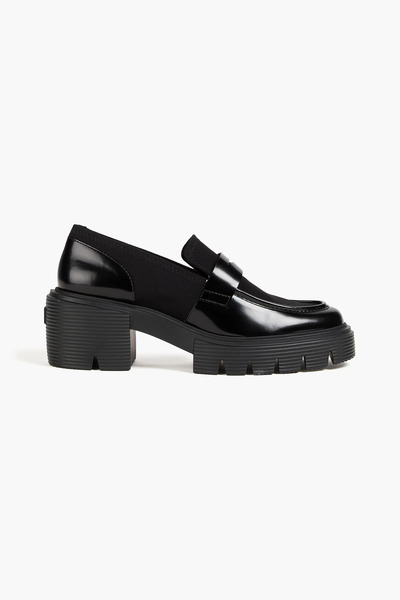  Stuart Weitzman - Soho Gabardine And Glossed-leather Loafers - Black - Us 8 