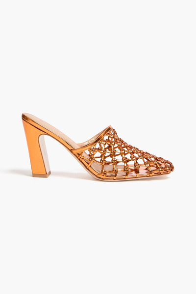  Studio Amelia - Silas 90 Woven Mirrored Mules - Metallic - Eu 36 