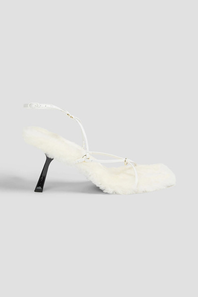  Studio Amelia - Sissone 80 Shearling-lined Leather Sandals - White - Eu 36 