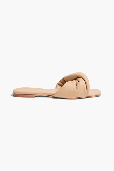 Studio Amelia - Twist Front 10 Leather Slides - Neutral - Eu 35 