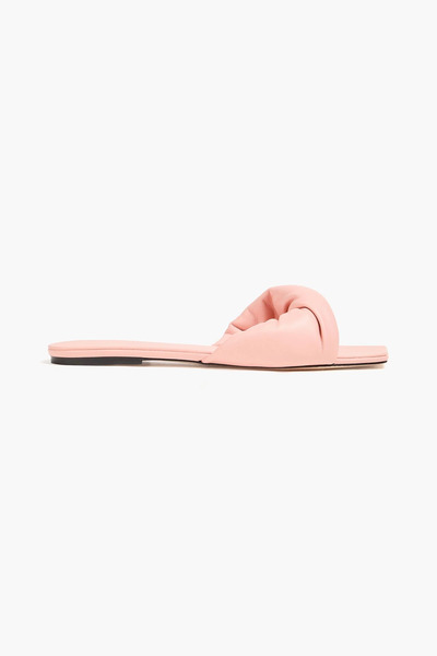  Studio Amelia - Twisted Front Leather Slides - Pink - Eu 35 
