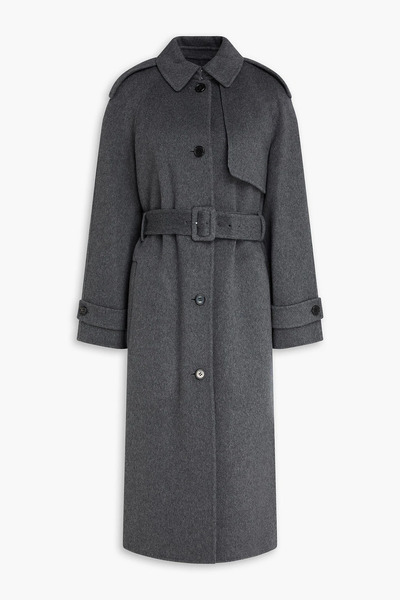  Theory - Belted Wool And Cashmere-blend Felt Coat - Gray - Xs 