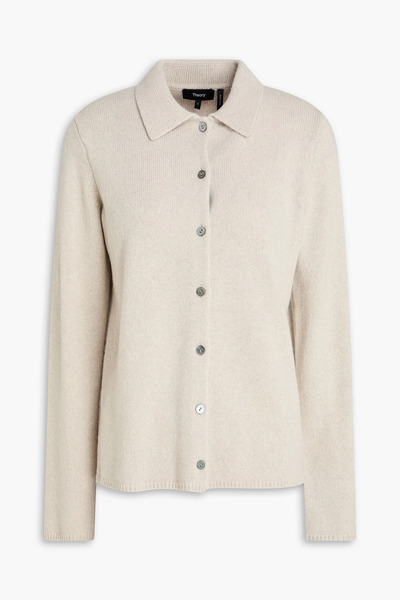  Theory - Cashmere And Wool-blend Cardigan - Gray - Xs 