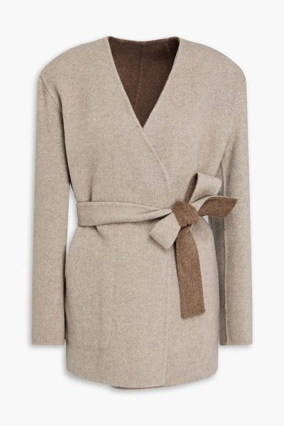  Theory - Convertible Wool And Cashmere-blend Jacket - Neutral - M 