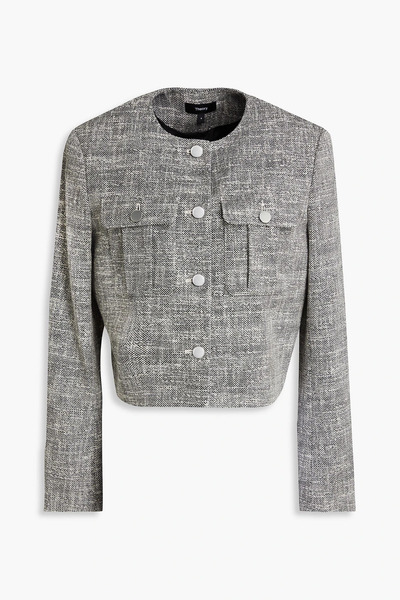  Theory - Cotton-blend Tweed Jacket - Black - Us 10 