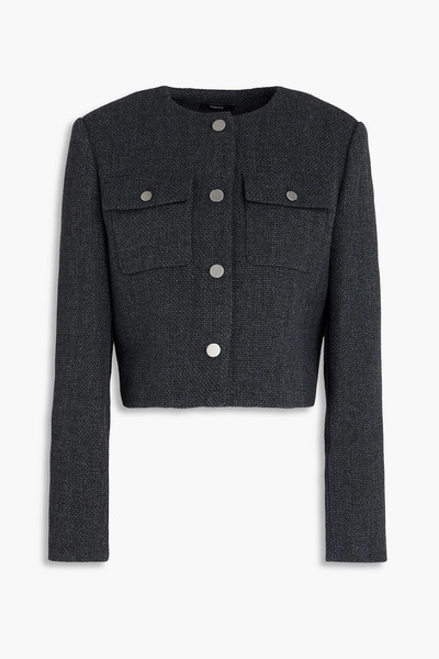  Theory - Cropped Tweed Jacket - Gray - Us 12 