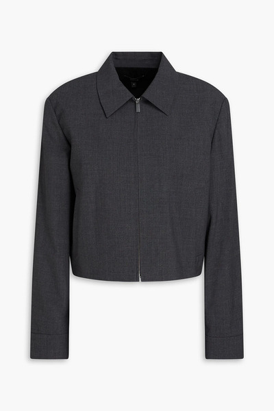  Theory - Cropped Wool-blend Jacket - Gray - Xl 
