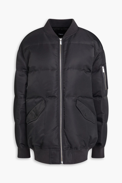  Theory - Quilted Shell Down Jacket - Gray - S 