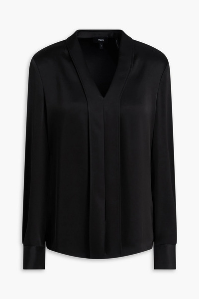  Theory - Satin Blouse - Black - M 