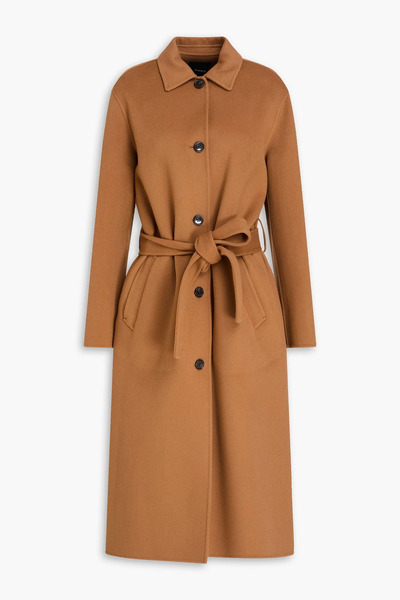  Theory - Wool And Cashmere-blend Felt Coat - Brown - Xs 