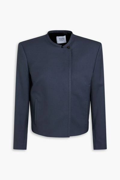 Theory - Wool-blend Twill Jacket - Blue - Us 10 