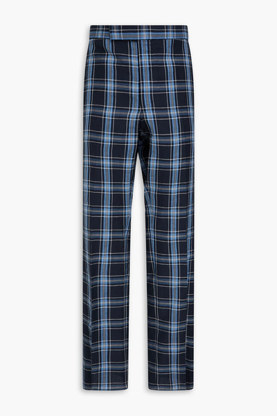  Thom Browne - Checked Wool And Linen-blend Suit Pants - Blue - 0 
