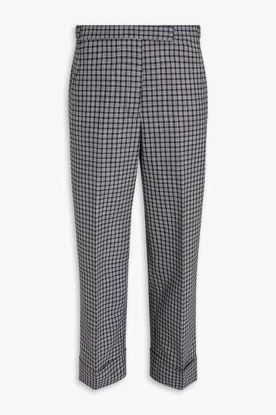  Thom Browne - Cropped Gingham Straight-leg Pants - Blue - It 42 