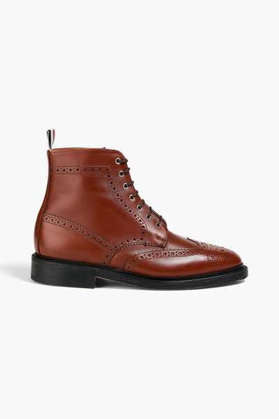  Thom Browne - Leather Brogue Boots - Brown - Us 9 