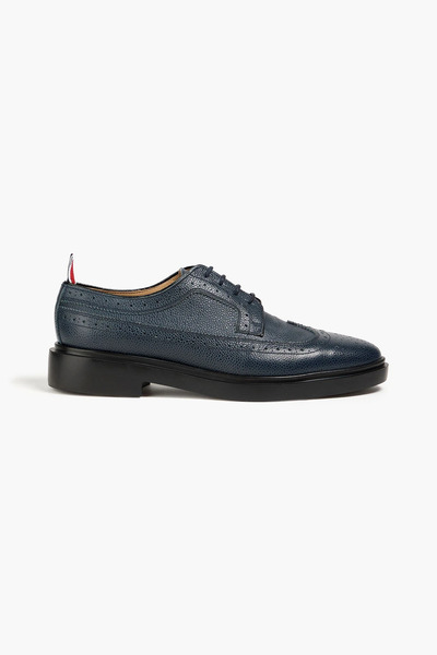  Thom Browne - Perforated Pebbled-leather Brogues - Blue - Eu 36 